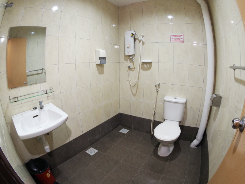 湯量がたっぷりの温水シャワー　Hash House Hotel Melaka