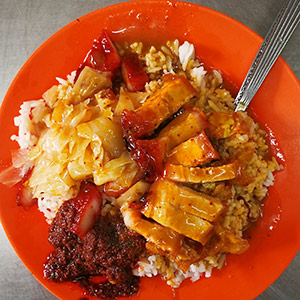 最強スタミナランチ「叉焼飯」　BBQ Pork Rice @ Bunga Raya Melaka