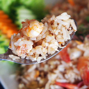 ナシゴレン・チンチャロ（エビの塩辛焼きめし）Nasi goreng cincaluk（Fried Rice with Fermented Shrimps） Ta Chi Nyonya House Cafe