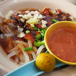 クルアン名物のビーフヌードル（海南牛肉麺）　Old Pasar Beef Noodles ＠ Kluang Johor 老巴刹牛腩粉
