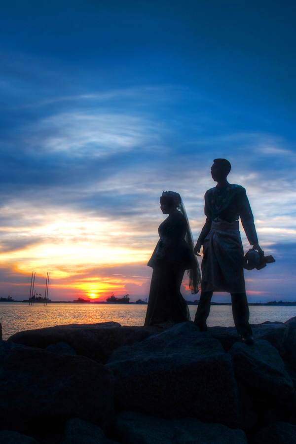 マラッカ海峡に沈む夕日が見られるパンタイ・アイオン･マラッカ海岸（Pantai eye on Melaka）
