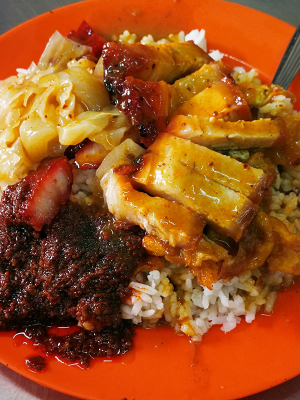 最強スタミナランチ「叉焼飯」　BBQ Pork Rice @ Bunga Raya Melaka