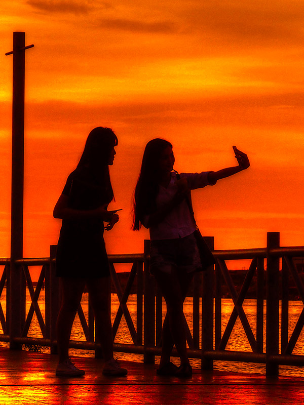 カンポン・ポルチギスで見た夕日 Sunset ＠ Kampung Portugis Melaka