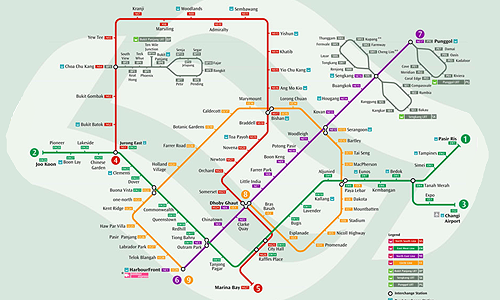 シンガポールの地下鉄MRT（Mass Rapid Transit）について