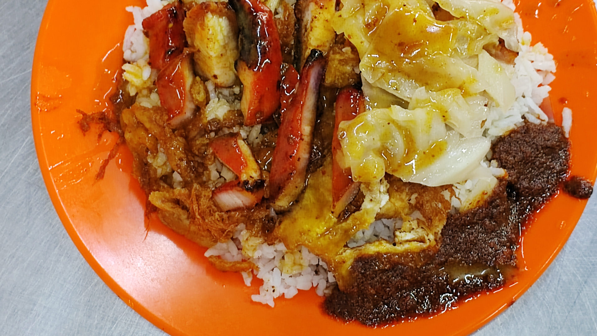 BBQ Pork Rice ( Bunga Raya Charsiew Rice ) 文龍美食坊
