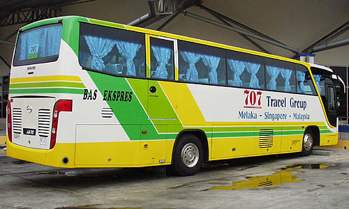 シンガポールからマラッカまでVIPバスでゴージャスに移動する