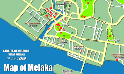 マラッカの地図